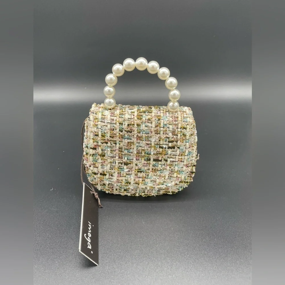 NEW Imoga Kids Tweed Chain Crossbody Bag